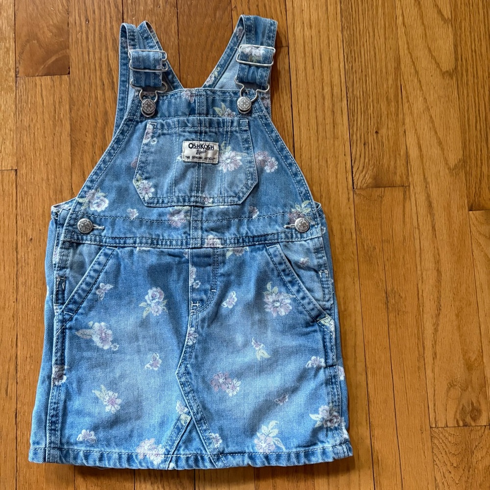 Oshkosh B’gosh Denim Floral Jumper Dress